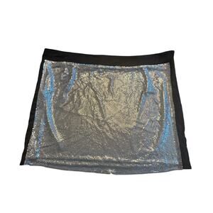 NWT Bebe Vintage Y2K Silver Metal Mesh Mini Skirt M